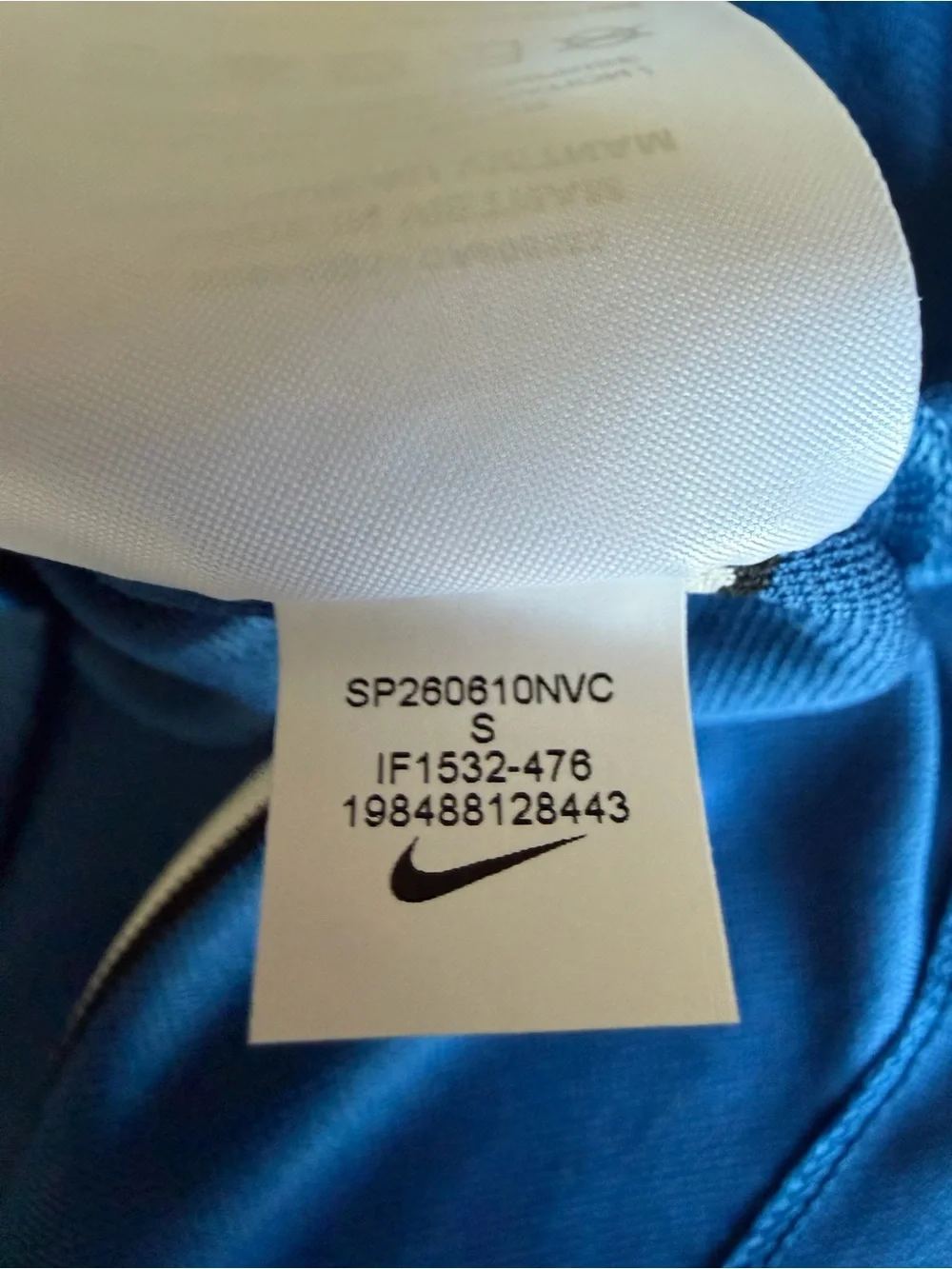 Nike DF Energy Top Soccer Jersey Blue/Black Longsleeve IF1532-476 Men’s Sz: S